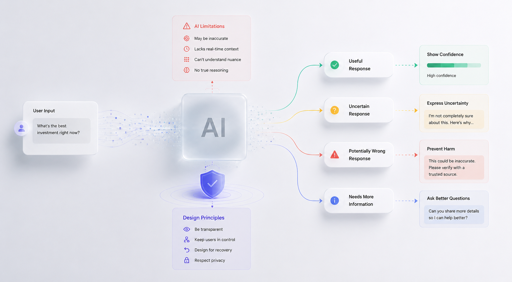 Product designer evaluating AI-generated concepts while balancing automation, uncertainty, and human judgment